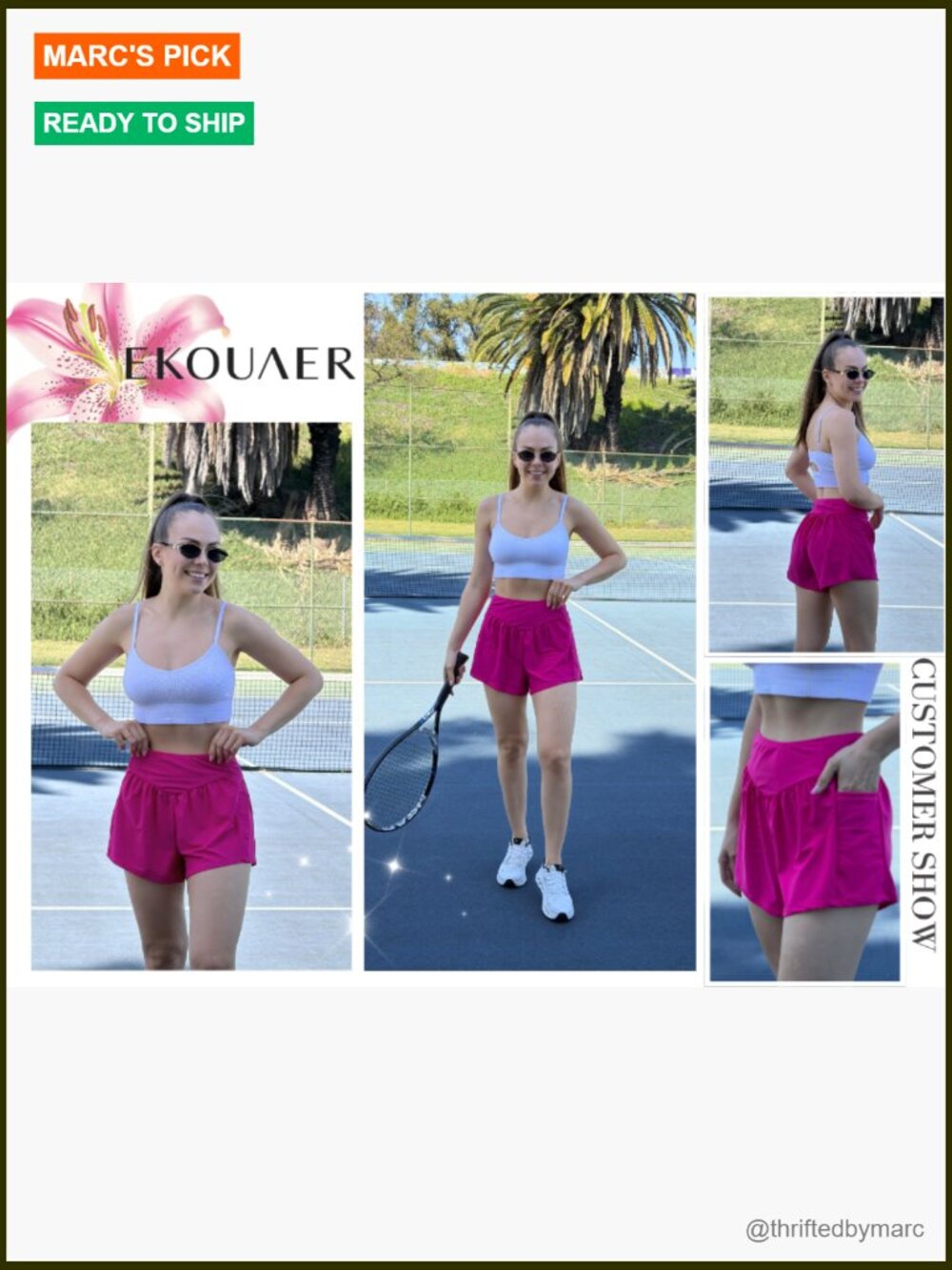 High Waisted Swim Shorts With Pockets Tummy Control Board Shorts View 6
